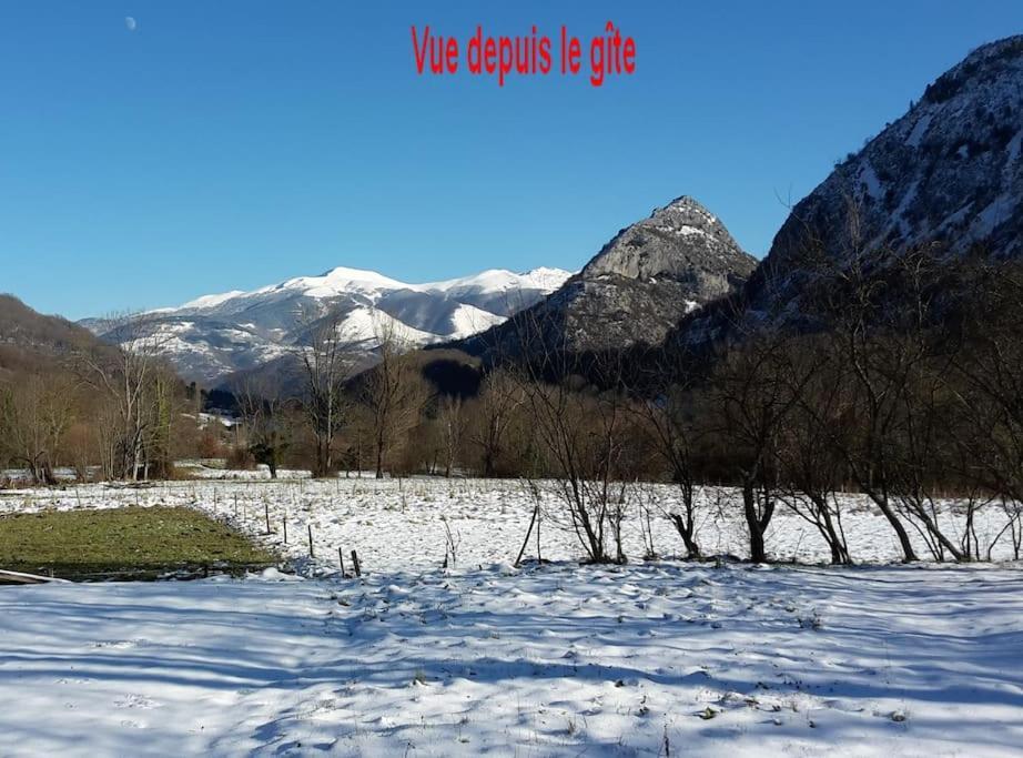 Villa Grange En Pierres. Grand Jardin Et Belle Vue à Saurat Extérieur photo